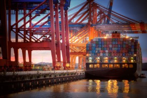 Cargo Ship Docking at the Bay